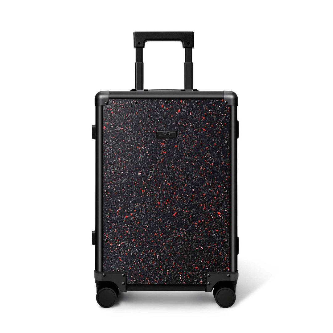 Real Red Flake Forged Carbon Fiber Carry-On Luggage | Classic Series